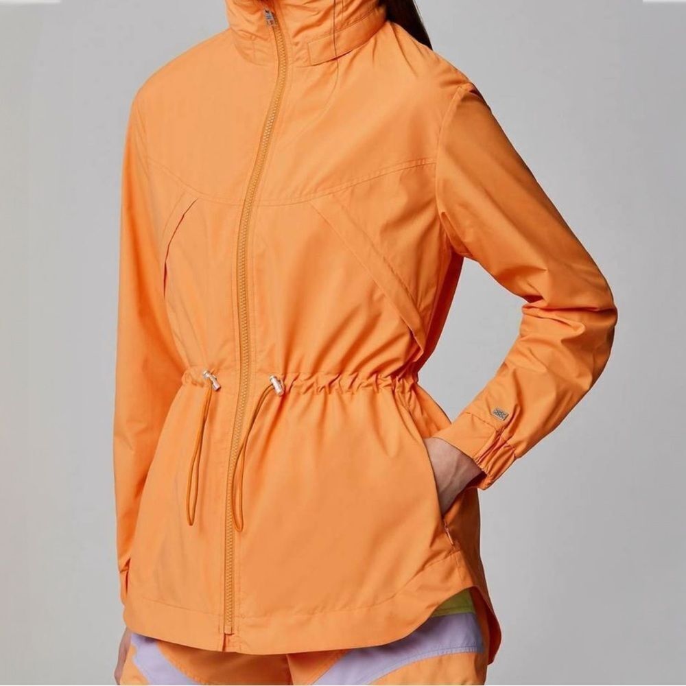 SOIA & KYO Neiman Marcus Raven Hooded Anorak Lined Rain Jacket L NEW $295